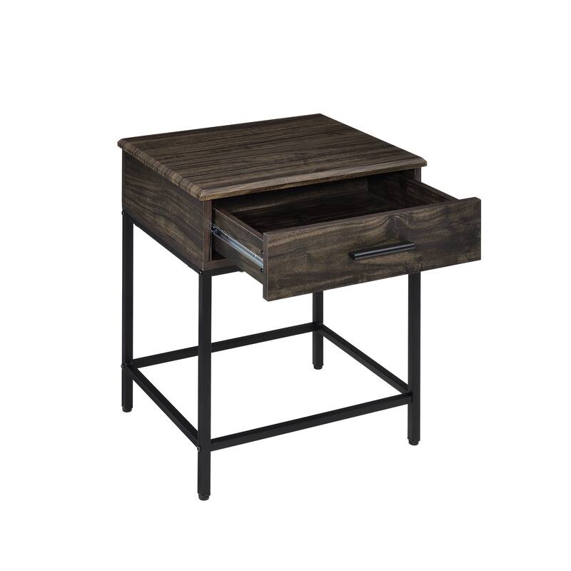 Modern Brown MDF Lift-Top Coffee and Tea Table Set, 2 Pieces
