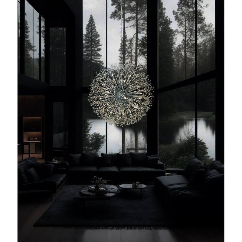 Starburst Chandelier 47" Wide Crystal Lighting Fixture