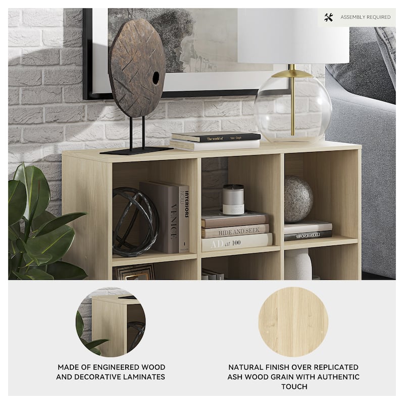 Signature Design by Ashley Piperton Brown 6 Cube Organizer - 24" W x 12" D x 35" H