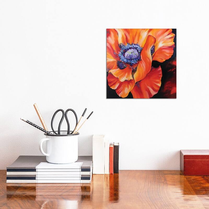 iCanvas "Heart Of A Red Poppy" by Marcia Baldwin Canvas Print - 12x12x0.75