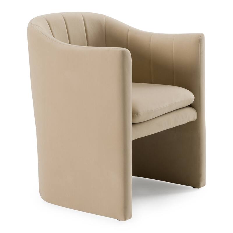 Modrest Danube Modern Beige Fabric Dining Chair