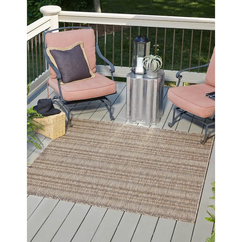 Outdoor Laaset Collection Area Rug - Natural - 7'10" Square