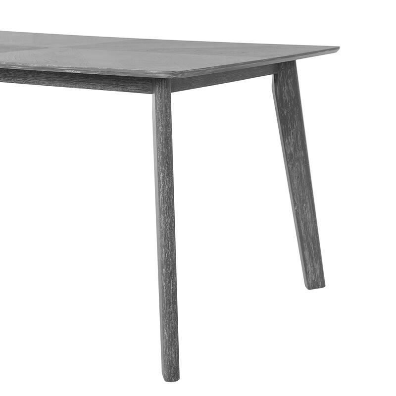 Retro Dining Table, Kitchen Room Table For 6,Minimalist Rectangular Dinette Table,Rubberwood Legs