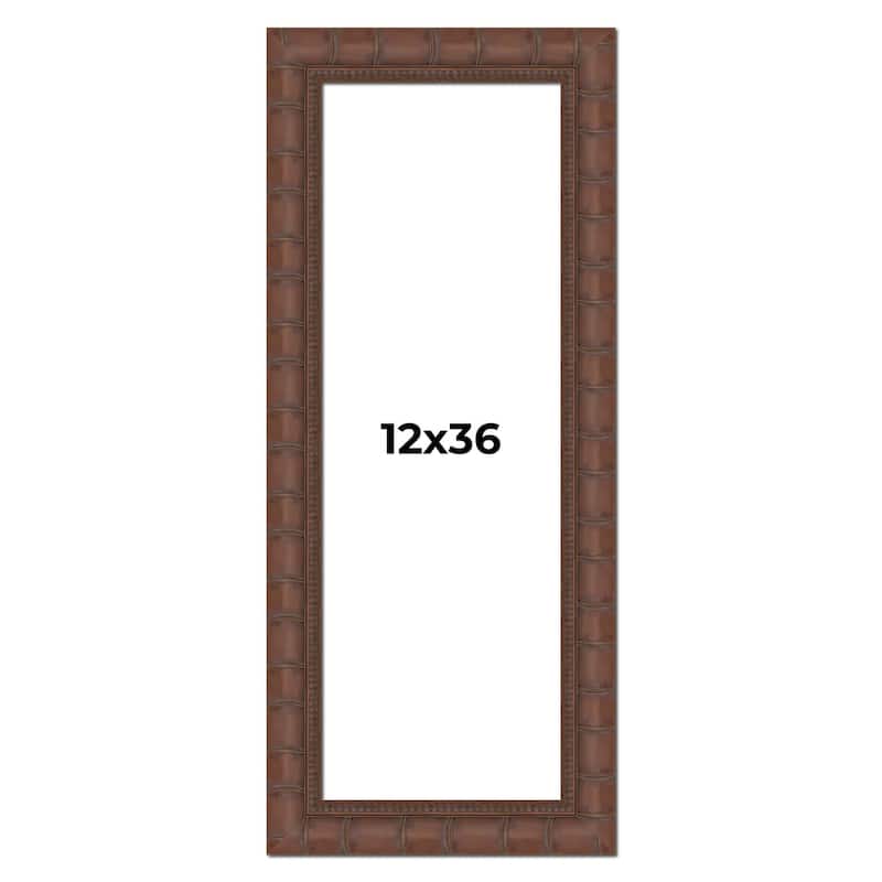 12x36 Frame Pewter Solid Wood Picture Frame Width 1.625 Inches | Interior Frame Depth 0.6875 Inches