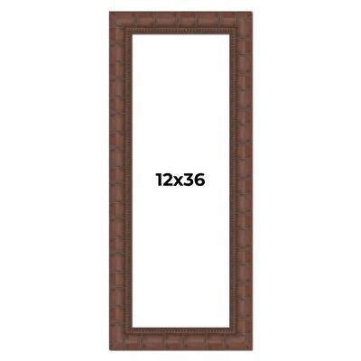 12x36 Frame Pewter Solid Wood Picture Frame Width 1.625 Inches | Interior Frame Depth 0.6875 Inches