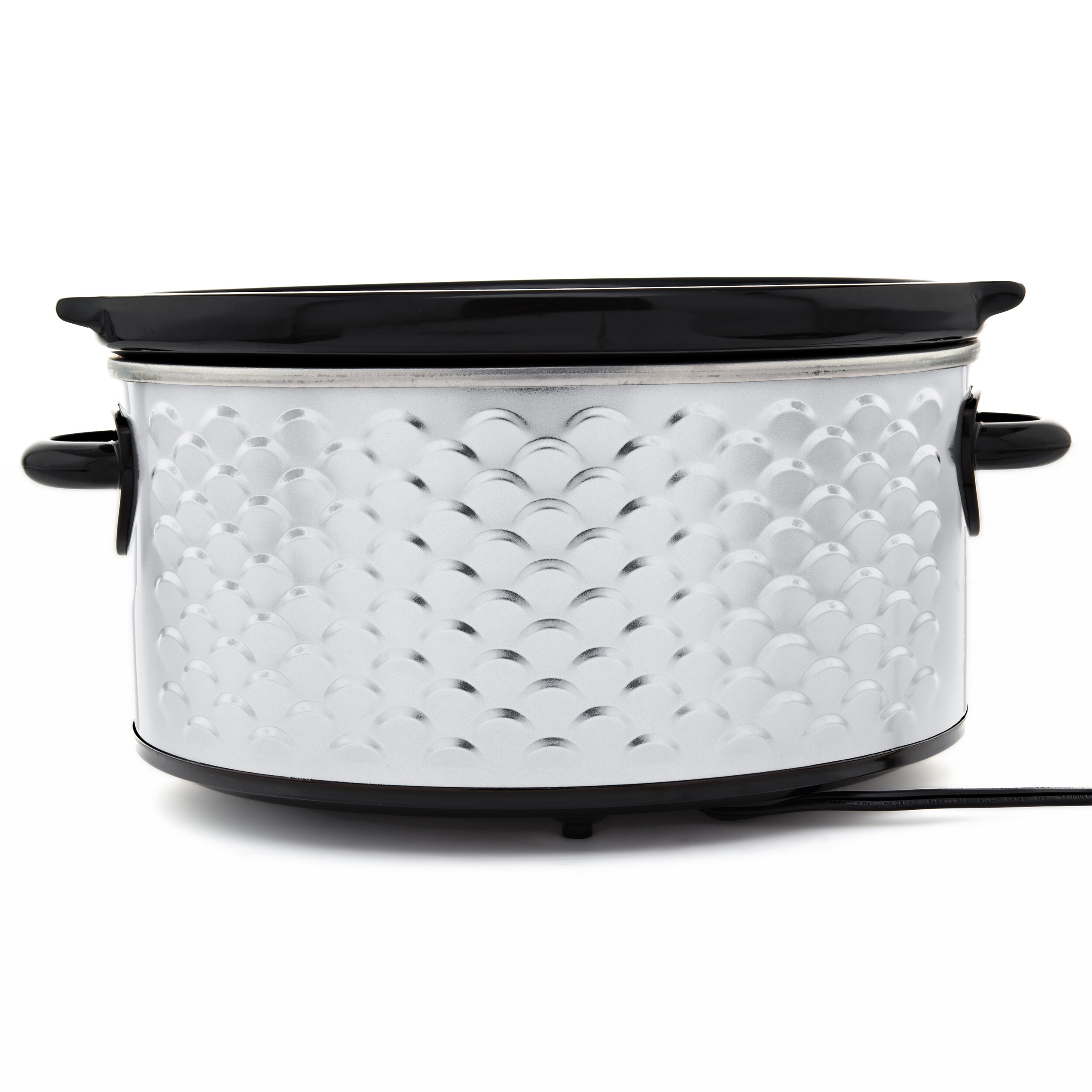 Brentwood Scallop Pattern 4.5 qt. Stainless Steel Slow Cooker