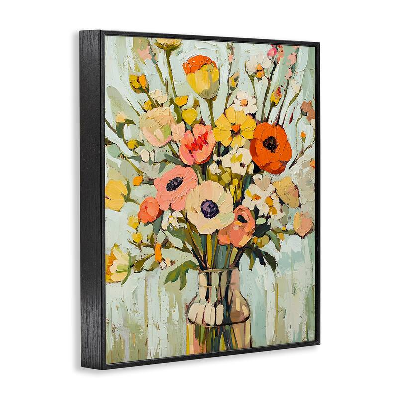 Stupell Painterly Bouquet Arrangement Framed Giclee Art Design By Franklyn Gregory