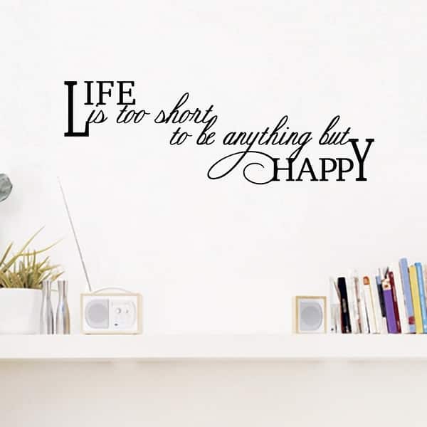 slide 1 of 2, Life Is Too Short Wall Decal 30 inches wide x 10 inches tall