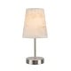 preview thumbnail 2 of 0, Aspen Creative 1-Pack Set - One-Light Candlestick Table Lamp, Contemporary Design in Satin Nickel, 10" High - SATIN NICKEL