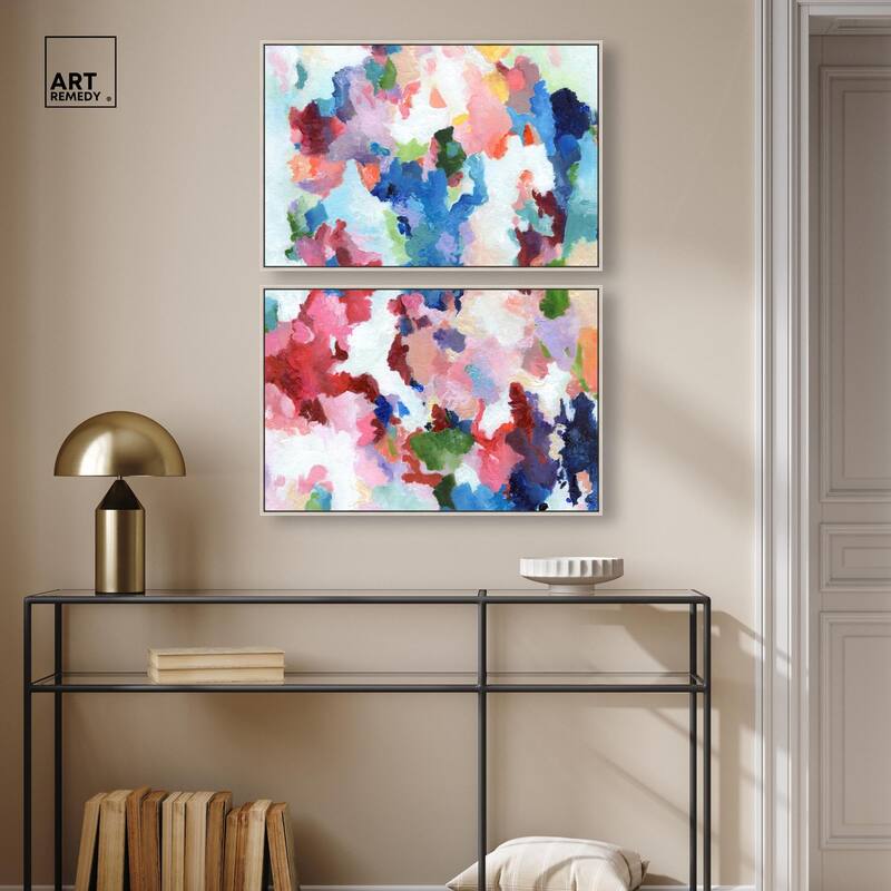 Bold Color Swirlz Canvas Set of 2 by Art Remedy