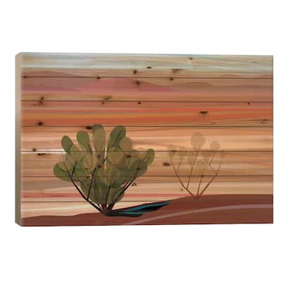 Mojave Desert, Horizontal Print On Wood by Charles Harker - Multi-Color
