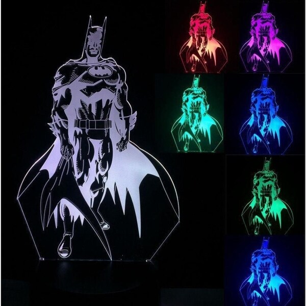 Smart Touch 3D Illusion 7-Color LED Light - Batman - Bed Bath