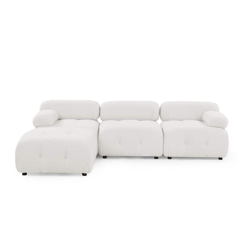Modular Sectional Sofa, Modern Velvet Sofa Chaise, L Shaped Couch with ...
