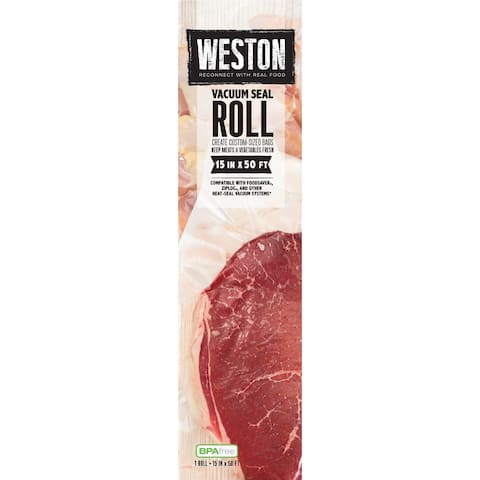 Weston Roll of Commercial-grade Vacuum Sealer Bags (15 in. x 50 ft.)