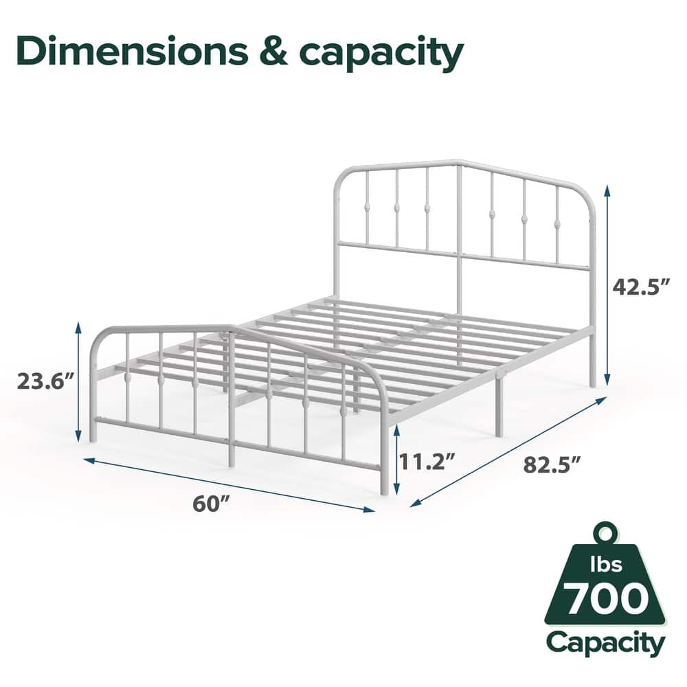 Priage by ZINUS Traditional Metal Platform Bed Frame