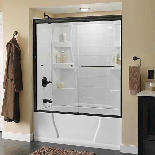 Delta Sd3927418 Clic 60 Wide Sliding Semi Frameless Tub Sliding Semi Frameless Tub