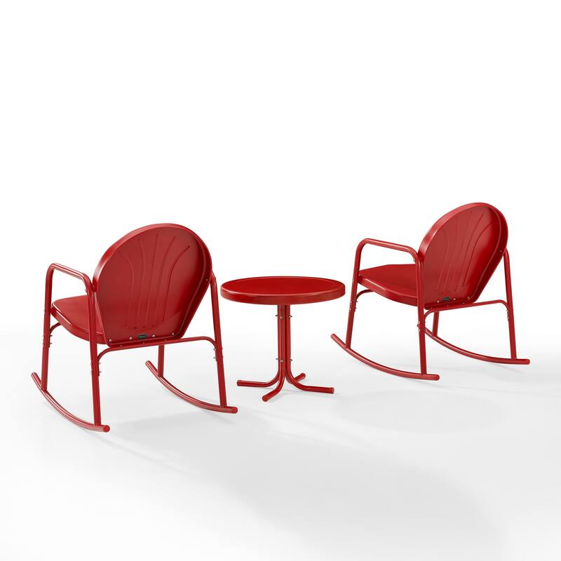 Crosley Griffith 3Pc Outdoor Rocking Chair Set - 79 W x 33.13 D x 32.25 H