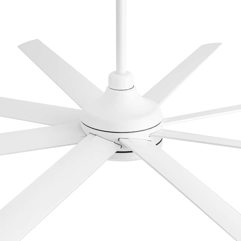 65/72/84-In Black/White Industrial Ceiling Fan with Remote without Light(8-Blade)