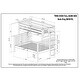 preview thumbnail 19 of 26, Taylor & Olive Trillium Twin over Full Bunk Bed with End Ladder