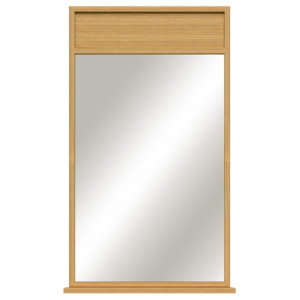 Sunny Wood NK2441MR Nikko 24"W x 41"H Rectangular Flat Framed Wall - Clear Oak