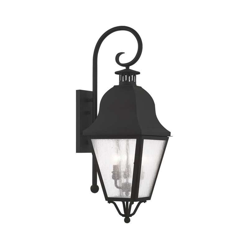 Livex Lighting Amwell 3 Light 30-1/2" High Outdoor Wall Sconce - Black