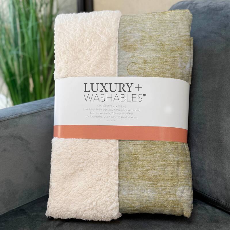 Premium Machine Washable Abstract Modern Sherpa Throw Blanket