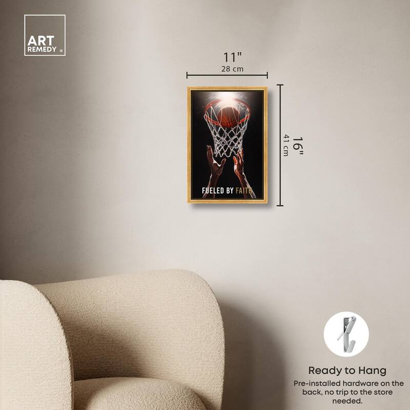 Fueled by Faith Basketball Canvas by Art Remedy