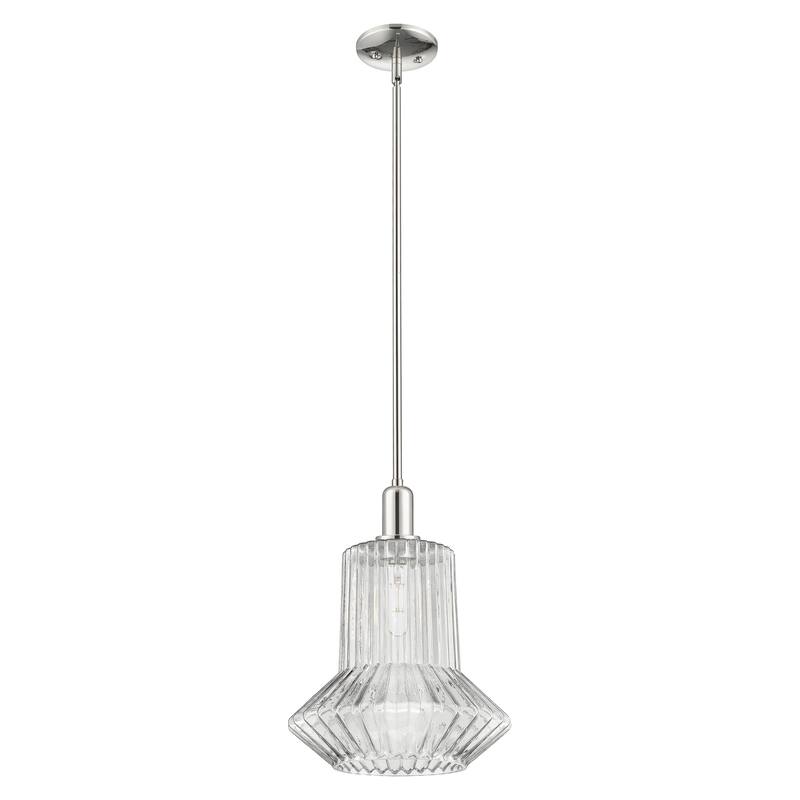 Innovations Lighting Endless Possibilities Arcadia - Springwater - 1 Light 12" Stem Hung Mini Pendant - Polished Nickel