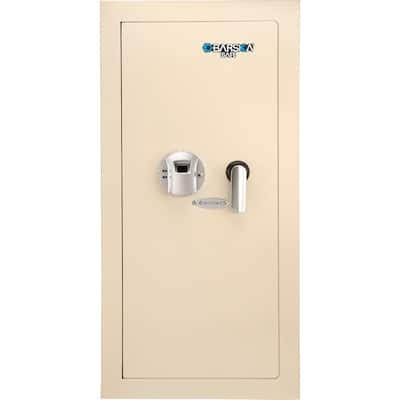 0.82 Cubic Ft Left Open Beige Biometric Wall Safe