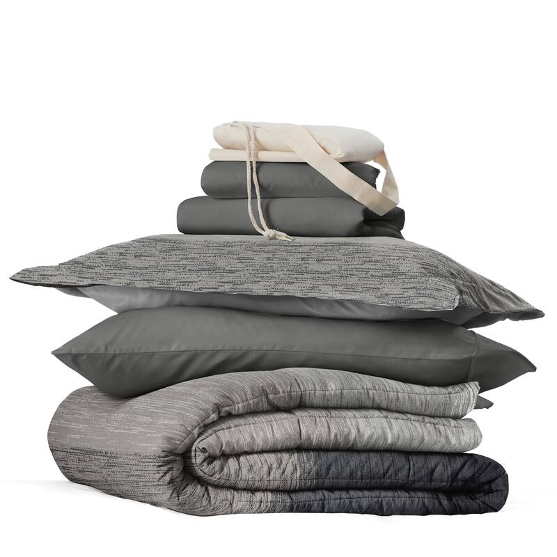 8pc Twin XL Pattern Dorm Bedding Bundle