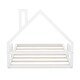 preview thumbnail 10 of 18, Modern & Simple Style Full Size Floor Bed with House-shaped Headboard,Sturdy Wood Construction