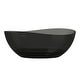 preview thumbnail 11 of 16, CASAINC 63in Transparent Resin Soaking Bathtub Black