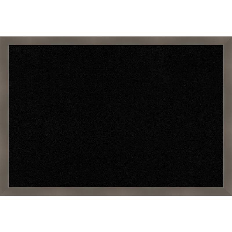 Edwin Clay Grey Wood Framed Black Corkboard Bulletin Board