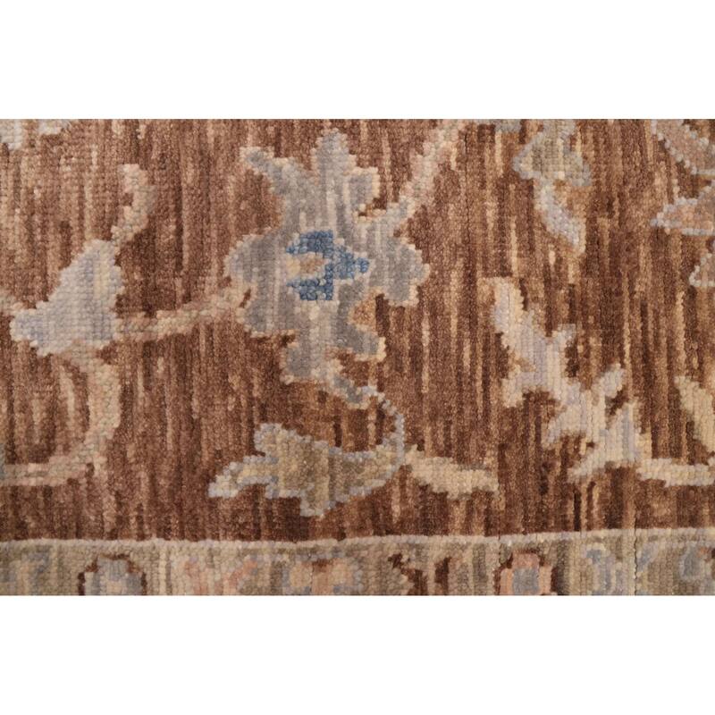 ECARPETGALLERY Hand-knotted Modern Oushak Brown Wool Rug - 9'9 x 14'2