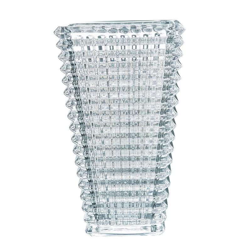 11" Clear Geometric Glass Table Vase - 6.50