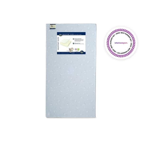 slide 1 of 1, Serta Nightstar™ Glow Crib & Toddler Mattress