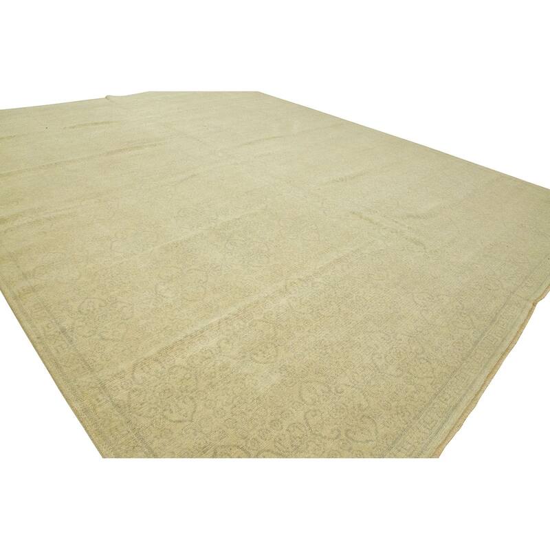 Transitional Beige Hand-Knotted WOOL Area Rug