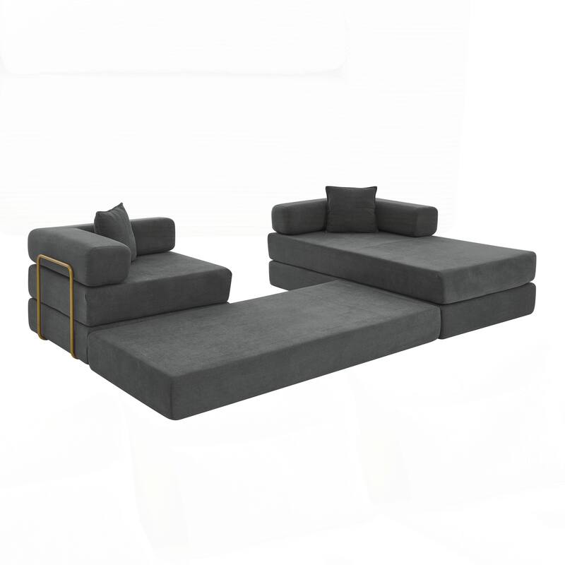 Modular Sectional Sofa with L-Shape Chaise, Boneless Cloud Couch with Deep Seat