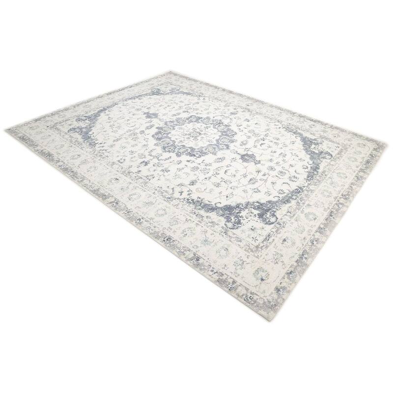 Overton Handmade Modern Contemporary Floral Area Rug