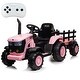 preview thumbnail 21 of 32, 12V Battery Powered Electric Tractor and 35W Dual Motors for Kids Bluetooth Music/USB, Safety Belt, 3-Gear-Shift, 7-LED Lights Pink