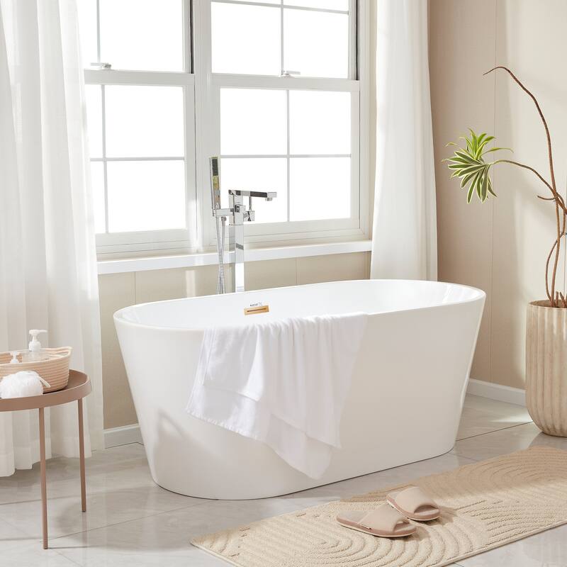 Vanity Art 67" Acrylic Freestanding Soaking Bathtub