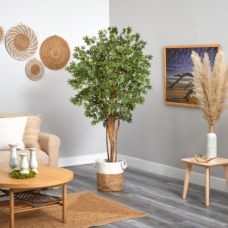 6ft Artificial Maple Tree with Planter - City Chic Home Decor, Faux Tree for Living Room, Bedroom, Office