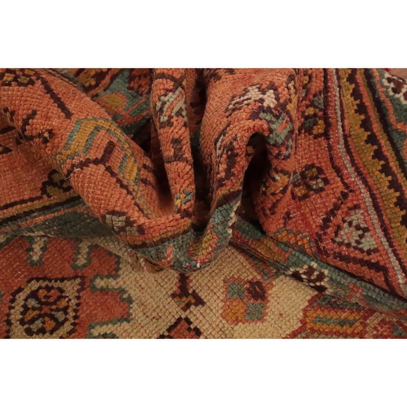 Hand Knotted Oriental 100% Wool Carpet Transitional Geometric Yellow & Gold Oushak Area Rug - 12' 0'' X 10' 9''
