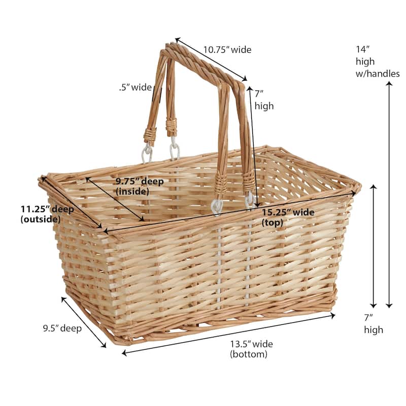 Household Essentials Handwoven Willow Market Basket