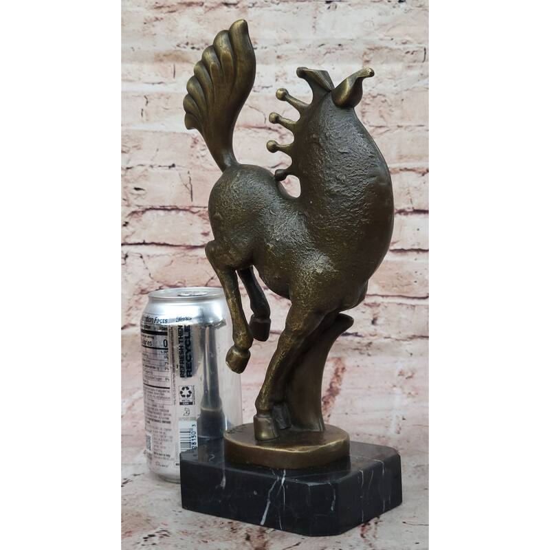 Rearing Imitative Horse Bronze Sculpture - Abstract Equestrian Wildlife Art