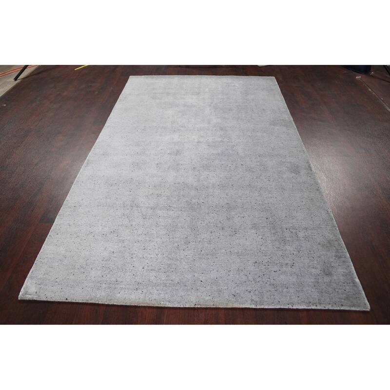Solid Modern Gabbeh Oriental Area Rug Wool Hand-knotted Carpet - 4'11" x 7'10"