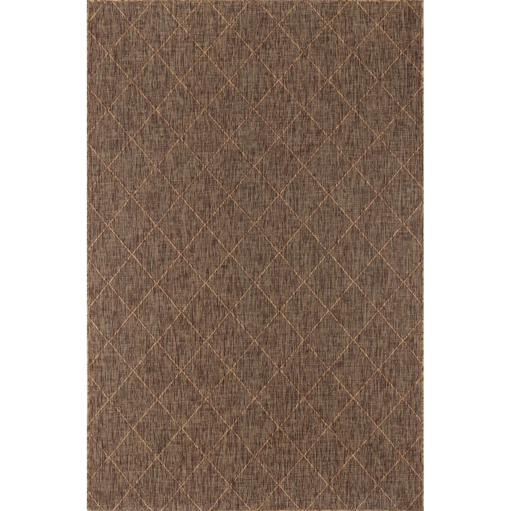 Larissa Collection Geometric Brown/Tan Indoor/Outdoor Area Rug