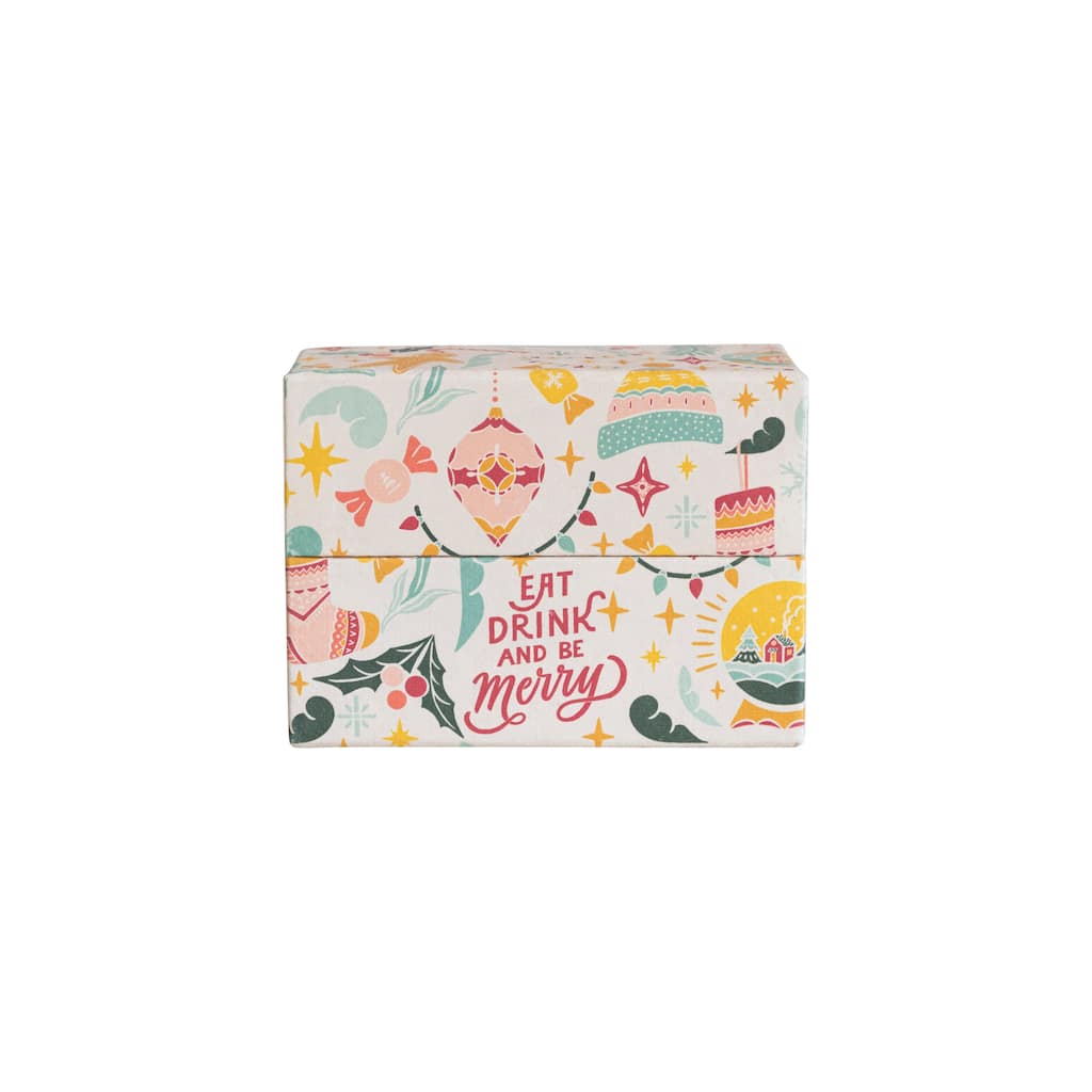 Recycled Paper Recipe Box with 36 Recipe Cards