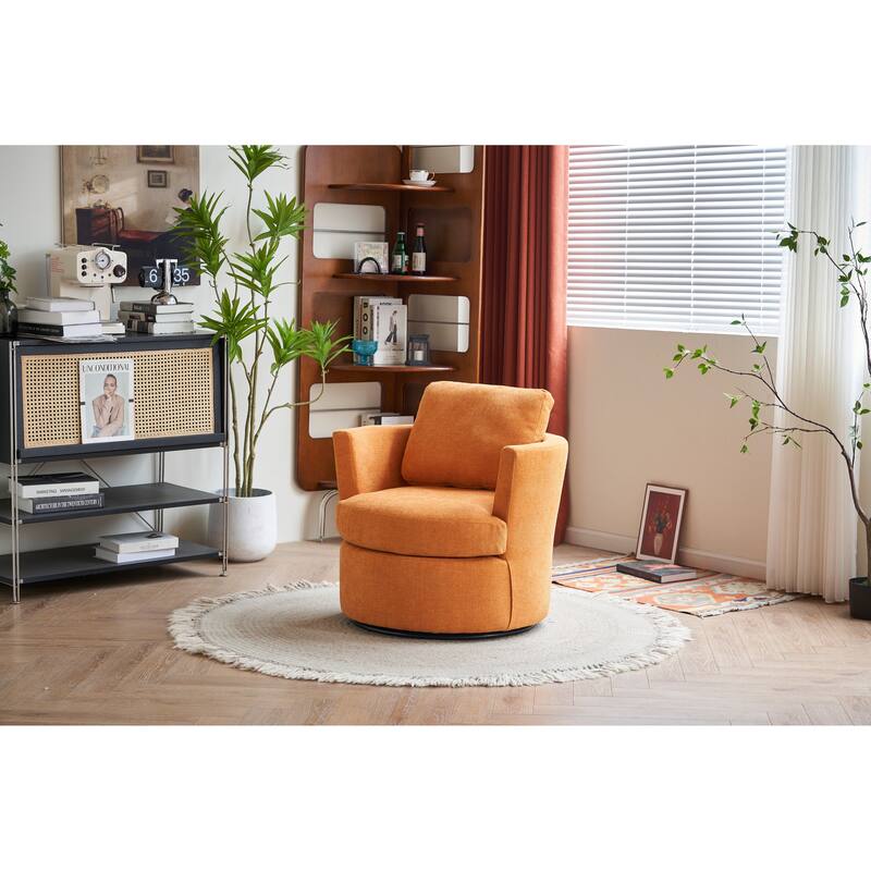 29.5" Polyester Swivel Arm Chair