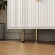 preview thumbnail 17 of 16, Black Modern Buffet Cabinet with Storage, Fluted Sideboard Large Buffet with Adjustable Shelves, Credenza, Accent Cabinet